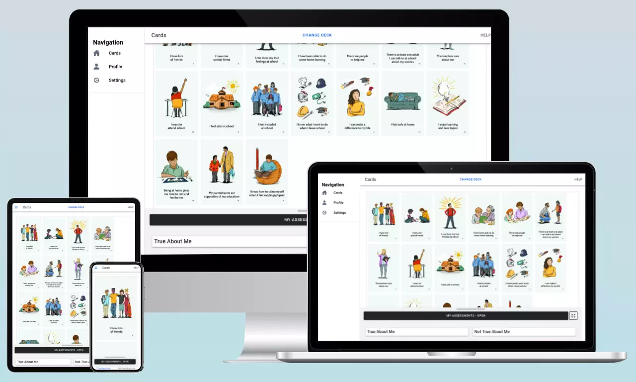 School Wellbeing Cards App